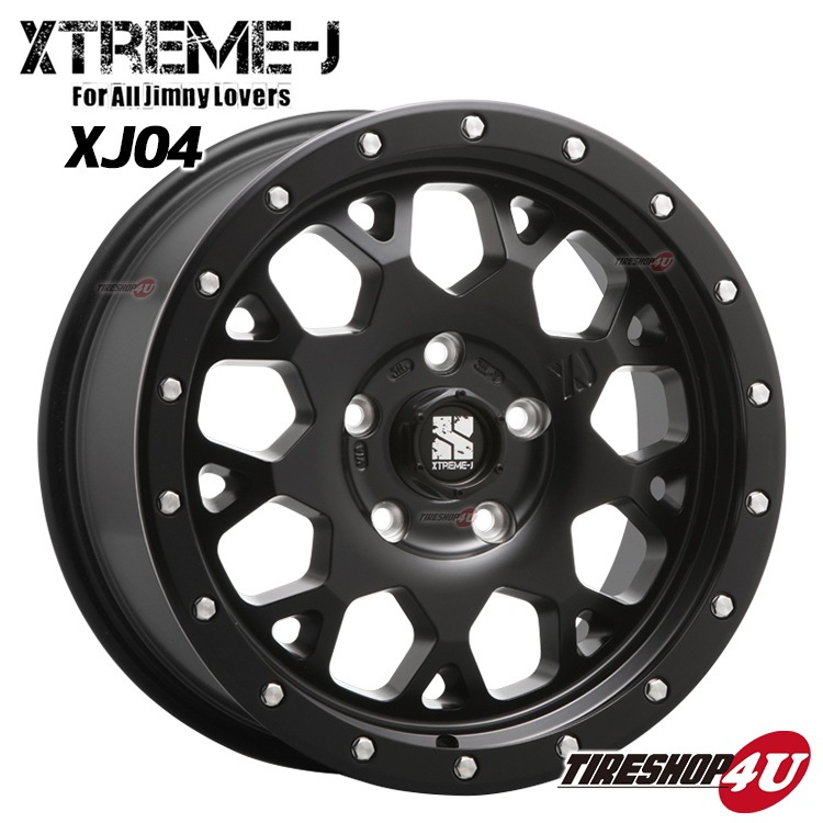 XTREME-J XJ04 16x7.0J 5/114.3 ET35 サテンブラック BFグッドリッチ KO2 215/70R16 ホワイトレター  新品タイヤ＆アルミホイール4本セット -TIRE SHOP 4U /タイヤショップフォーユー